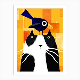 The Cat and the Crow Art Print