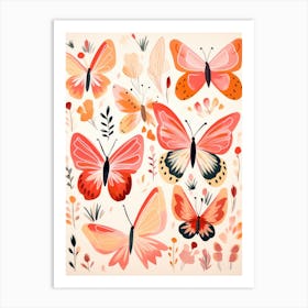 Watercolor Butterflies 15 Art Print