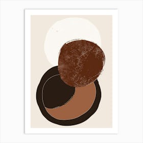 Brown And White Art Print