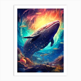 Whale In The Ocean 2 Art Print