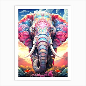 Elephant Painting 1 Art Print