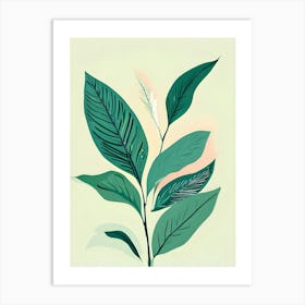 Green Leaf Print Art Print