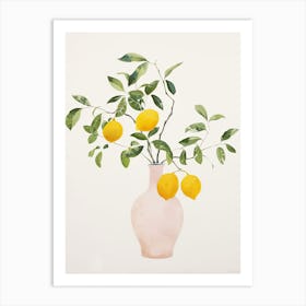 Lemons In A Vase 1 Art Print
