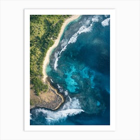 Aerial View Of A Tropical Beach 11 Art Print