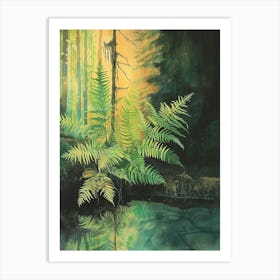 Ribbon Fern Painting 2 Art Print