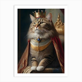 King Cat Art Print