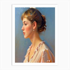 Woman In Profile Art Print