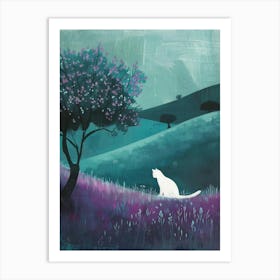 Cat In A Field Art Print