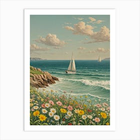 Sailboats In Spring Art Print