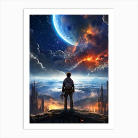 Man In Space Art Print