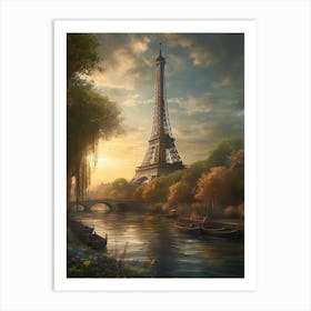 Eiffel Tower Paris France Dominic Davison Style 15 Art Print