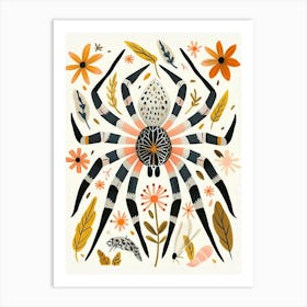 Colourful Insect Illustration Spider 5 Art Print