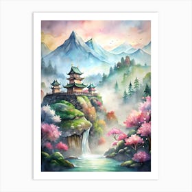 Asian Landscape Painting Art Print