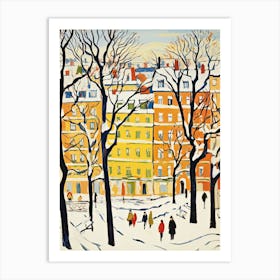 Winter Snow Vienna   Austria Snow Illustration 2 Art Print