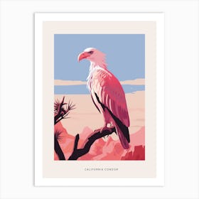 Minimalist California Condor 1 Bird Poster Art Print