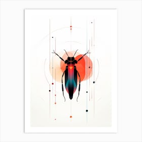 Beetle Minimalist Abstract 4 Art Print