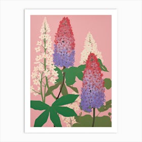 Hyacinths Flower Big Bold Illustration 1 Art Print