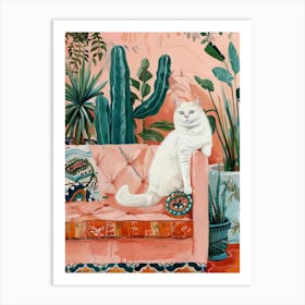 Cactus Cat Art Print