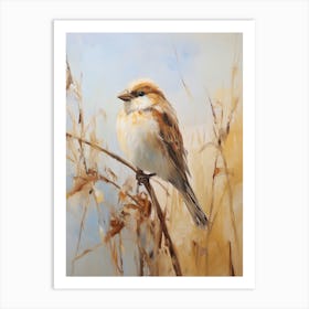 Bird Painting House Sparrow 3 Art Print
