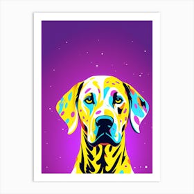 Dalmatian colorful dog illustration, dog portrait, animal illustration, digital art, pet art, dog artwork, dog drawing, dog painting, dog wallpaper, dog background, dog lover gift, dog décor, dog poster, dog print, pet, dog, vector art, dog art Art Print