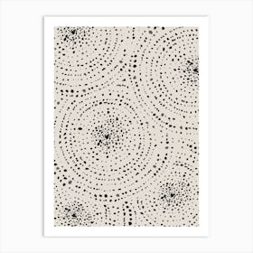 Black And White Dots Boho Vibe Art Print