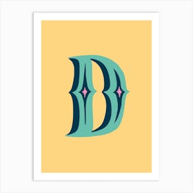 Letter D Typographic Art Print