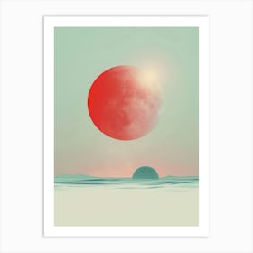 Red Moon Art Print