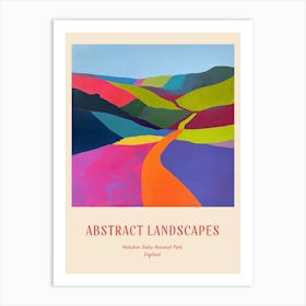 Colourful Abstract Yorkshire Dales National Park England 4 Poster Art Print