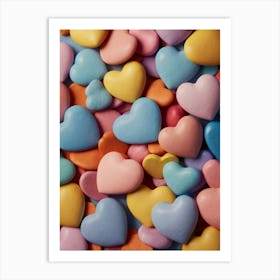 Candy Hearts Art Print