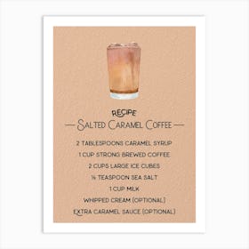 Salted Caramel Coffee Art Print