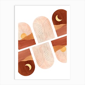 Terracotta landscapes Art Print