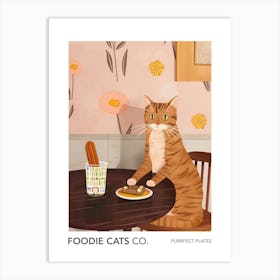 Foodie Cats Co Cat And Churros 3 Art Print