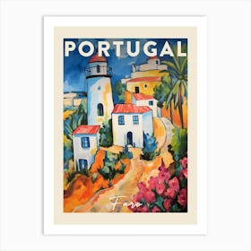 Faro Portugal 2 Fauvist Painting  Travel Poster Art Print