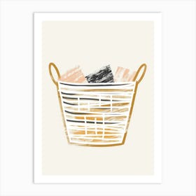 Basket Of Books Art Print