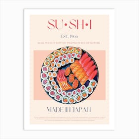 Sushi Mid Century Art Print