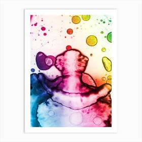 Abstract Watercolor Rainbow 4 Art Print