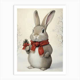 Christmas Bunny 9 Art Print