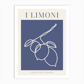 I Limoni - Blue Art Print