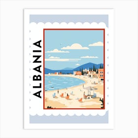 Albania 2 Travel Stamp Poster Art Print