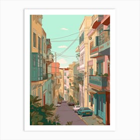 Algiers Algeria Travel Illustration 3 Art Print