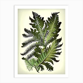 Royal Fern 2 Vintage Botanical Poster Art Print