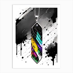 Rainbow Pendant Necklace Art Print