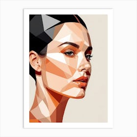 Minimalism Geometric Woman Portrait Pop Art (16) Art Print