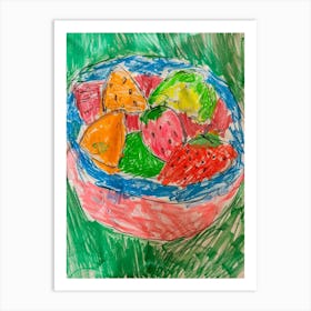 Jellies Fruit Dessert Scribble 2 Art Print