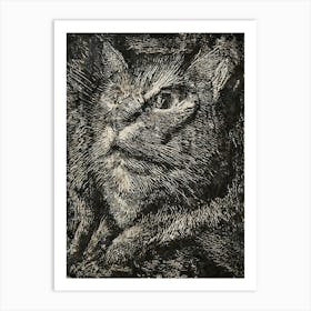 Cat By Person Art Print