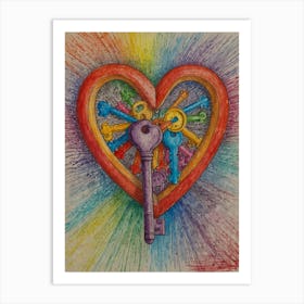 Heart Of Keys 3 Art Print