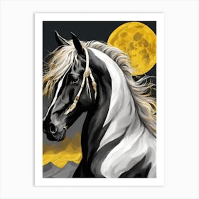 Horse In The Moonlight9 Art Print