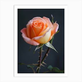 English Roses Thorns Painting 1 Art Print