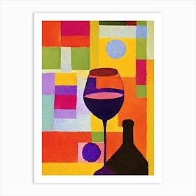 Asti Spumante Paul Klee Inspired Abstract Cocktail Poster Art Print