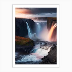 Dettifoss, Iceland Realistic Photograph (1) Art Print